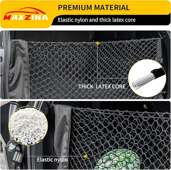 Cargo Net Compatible with 2020-2025 Kia Telluride Truck Bed Cargo Net 2.89'×1.05' Double Layer Envelope Style Dense Mesh Trunk Organizer for 2024 Telluride Exterior Accessories