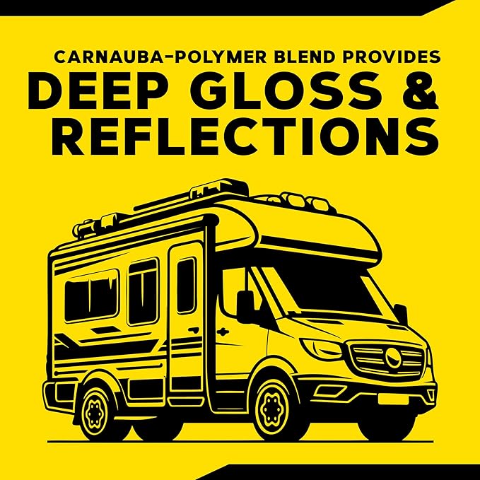 Meguiar's M5616 Marine/RV Pure Wax Carnauba Blend, Long-Lasting Liquid Wax for Protecting Gel Coat, Fiberglass, and Painted Marine/RV Finishes, 16 Oz Bottle