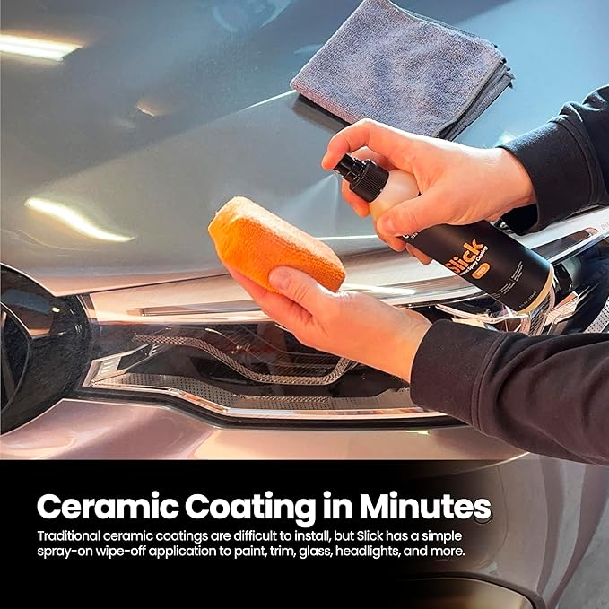 Couth Slick Pro - Ceramic Spray Coating | 12 Month SiO2 Ceramic Car Detail Spray Wax for Cars, Boats, Motorcycles | Hydrophobic High Gloss Paint Protection Paint Sealant