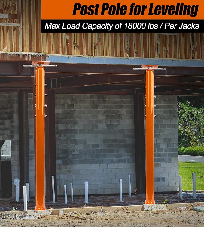 54"-155" Floor Jack Stands Pole Adjustable Construction Leveling House Jack, 18,000 lbs Max Capacity, Telescoping Heavy Duty Jack for Basement Crawl Space Support