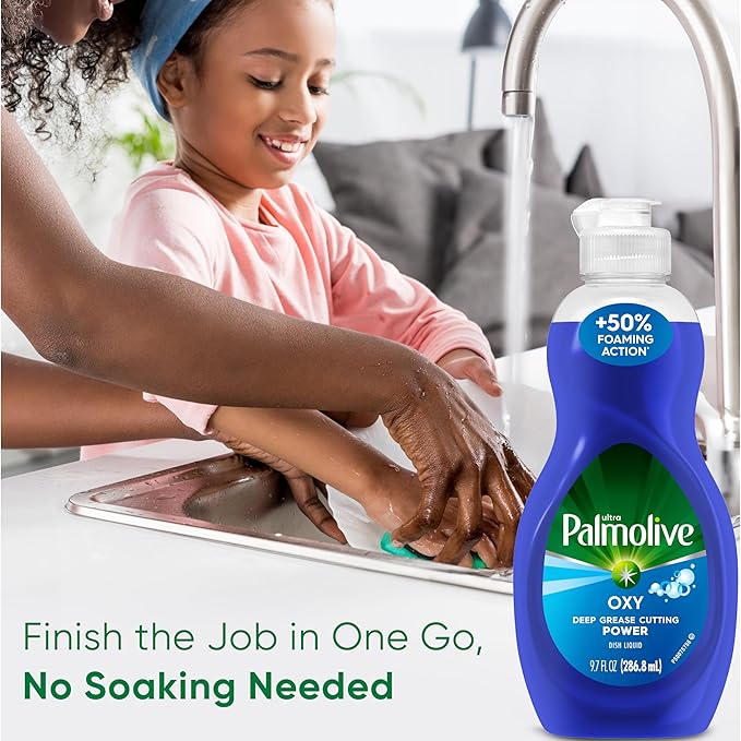 Palmolive Ultra Liquid Dish Soap, Oxy Power Degreaser, Blue, 9.7 Fl Oz (16 pack)