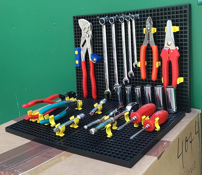 Ascend Tools Accessories for Organizer Genie Pegboards to Scale Up Organized Workspace (Metal Hooks 2.76 inch/70 mm - 10 Pieces)