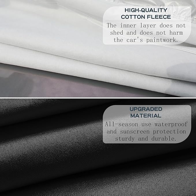 Truck Cover Waterproof All Weather,Outdoor Car Cover Sun Uv Rain Protection,Universal Fit for Chevy Silverado Dodge Ram 1500 Ford F150,Maverick,Fit Truck-Length 233" to 245"