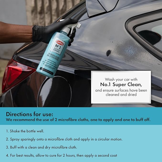 CarPlan No.1 Super Ceramic Hybrid Ceramic Wax Spray Coating, 21 Fl Oz - Advanced Si02 Paint Protection Forms a Water Beading Protective Barrier