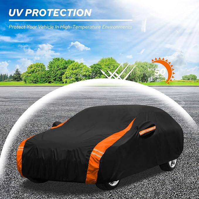 10-Layer for Toyota Corolla Car Cover Waterproof All Weather for Automobiles, Outdoor Full Exterior Covers Soft Cotton Lining with Door Zipper, Fit for Toyota Corolla 2000-2025