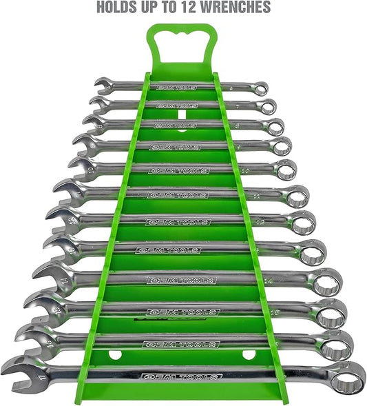 OEMTOOLS 23106 Reverse Wrench Organizer With Handle, For Shop, Garage, Or Tool Box, Organizers And Storage for Convenient Carrying, Case For Wrenches Or Pegboard Tool Holder, 13.8 Inches, Green