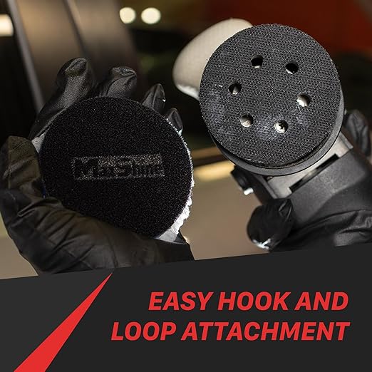 Maxshine 6" Universal Microfiber DA Cutting Pad – High-Performance Pad for Paint Correction & Defect Removal – Hook & Loop Backing – Compatible with Dual Action Polishers