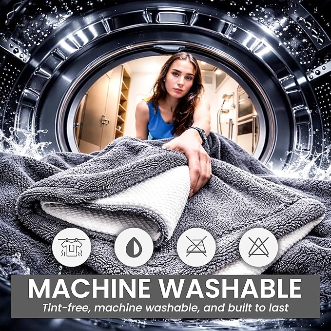 Hybrid Glass Microfiber Towel – Waffle Weave & Plush Dual Action Cleaning Cloth – Streak-Free Window and Surface Drying Towel – Professional Grade –16x16-1000 GSM 1-Pack