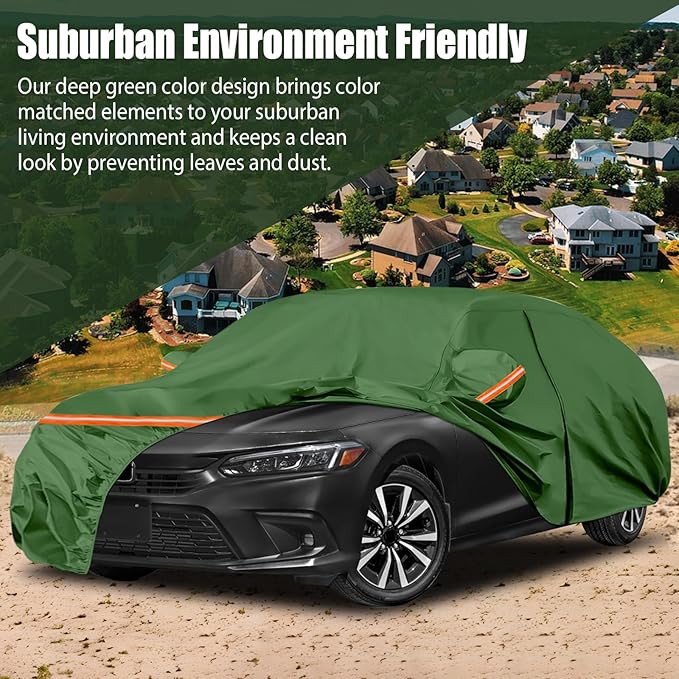 Waterproof Car Covers Replace for 2007-2025 Honda Accord, Multilayer Heavy Duty with Cotton Liner All Weather Custom-fit Car Cover with Zipper Door, Windproof Bands for Snow Rain Dust Protection