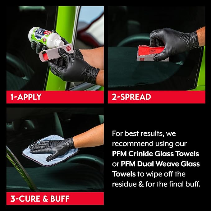 Griot's Garage Ceramic Glass Coating Kit for Car Detailing, Includes SiO2 Hydrophobic Protective Formula, Applicator Pad, and Towels, 10867