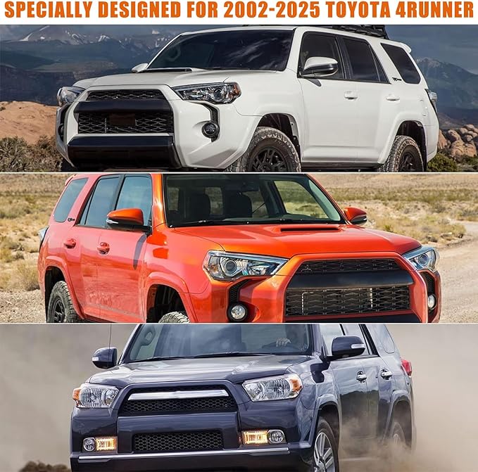 Waterproof Car Covers Replace for 2002-2025 Toyota 4runner, 6 Layers All Weather Custom-Fit Outdoor Full Car Covers with Zipper Door for Snow Rain Dust Hail Protection (4Runner)