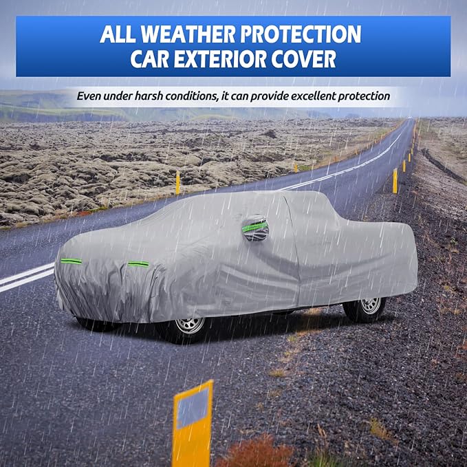 Car Cover Custom Fit for Chevrolet Colorado Short Bed, Migaven Waterproof Full Exterior Cover Sun Rain Protection with Door Zipper