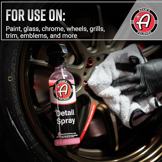 Adam's Detail Spray (2-Pack) - Quick Waterless Detailer Spray for Car Detailing, Washing, Polishing & Vehicle Claying