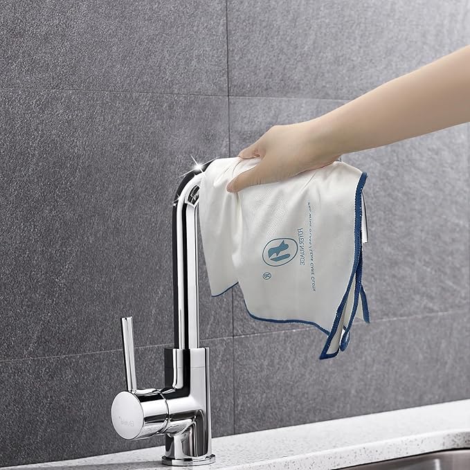 Microfibre Cleaning Cloths, 30 X 30cm Lint Free Glass Polishing Cloths for Glasses, Glassware, Stemware, Lens (White, 30 x 30 cm 3pcs)