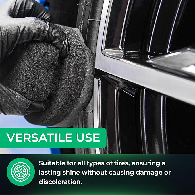 Armour Detail Supply Tire+, Advanced Water-Based Tire Shine Spray for Lasting Shine, All Tire Spray, Durable and Hydrophobic - 1 Gallon Bottle