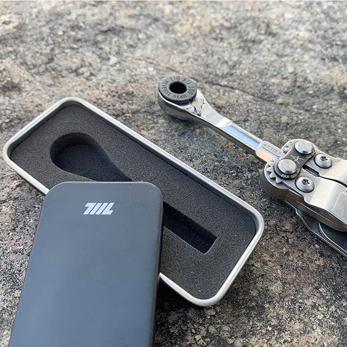 711L Hex End EDC Ratchet Wrench - Accessory for Multitools with 1/4" Hex Bits Adapters - Compatible with 1/4 Inch Socket Extensions