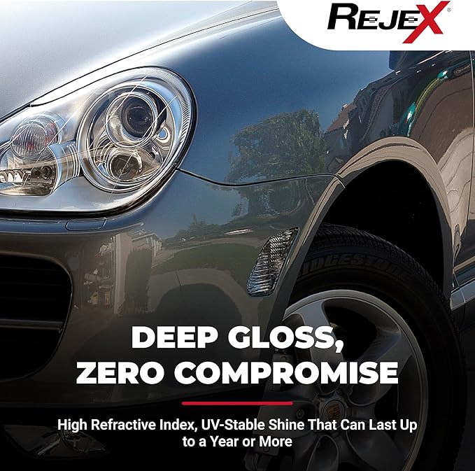RejeX High Gloss Finish That Protects, Long-Lasting Polymer Coating for Cars, Trucks, Boats, RV, Motorcycles, Aircraft, Glass, Painted Metal, Fiberglass, Acrylic, Gel Coat & Plastic Surface, 128 Fl Oz