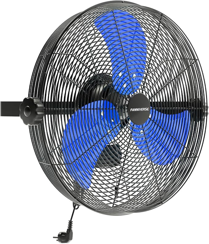 18 Inch Wall Fan Pro Series - 4900 CFM 3 Speed High Velocity Industrial Wall Mount Fans for Commercial, Residential, Warehouse, Covered Patio, Shop, Garage, Barn, Gazebo UL Safety Listed