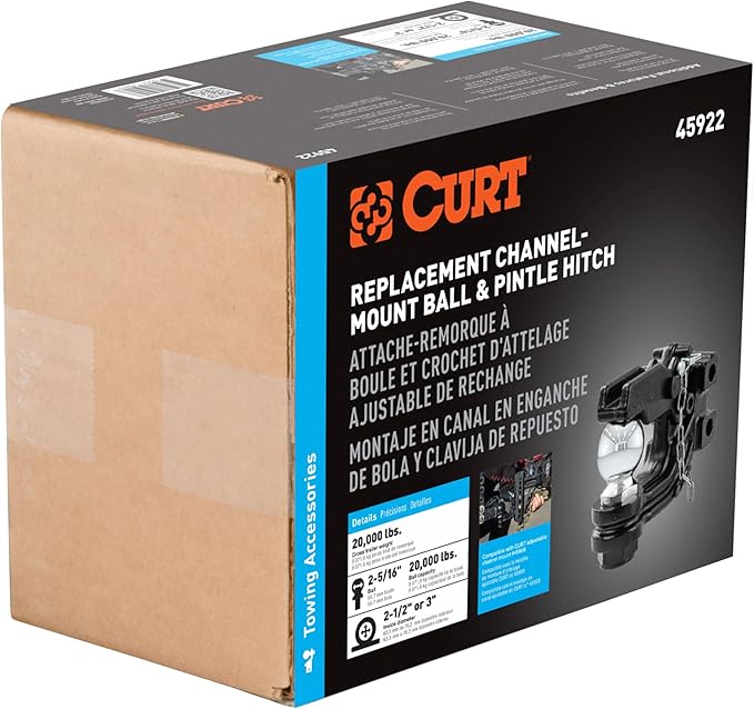 Curt 45922 Channel-Mount Ball & Pintle Combination