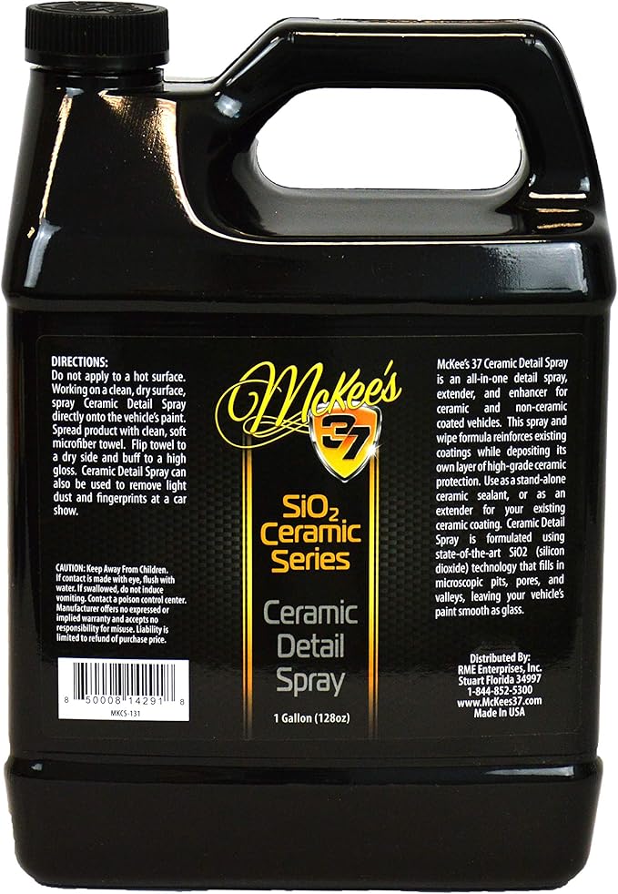 McKee's 37 MKCS-131 Ceramic Detail Spray | Advanced SiO2 Top Coat Sealer & Gloss Enhancer