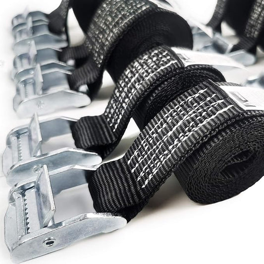 1500 lbs 1" x 3' Tie Down Straps, 2 Pack Adjustable Lashing Straps Ratchet Straps Heavy Duty Ratchet Tie Down Straps Cargo Straps with Cam Buckle Suitable for Carrying Various Cargo or Luggage
