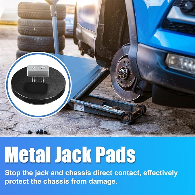 X AUTOHAUX 4 Pcs Aluminum Jack Pads Jack Pucks for Chevrolet Corvette C5 C6 C7 C8 Z06 ZR1 1997-2021 Jacking Lift Pad Jack Lift Point Pad Adapter Black