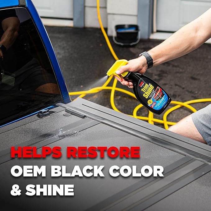 Stoner Car Care 92034-4PK Trim Shine – Black Trim and Plastic Restorer for Cars – Vinyl and Plastic Trim Protectant Coating for Interior and Exterior Use – Water-Based Formula – 22 fl oz (Pack of 4)