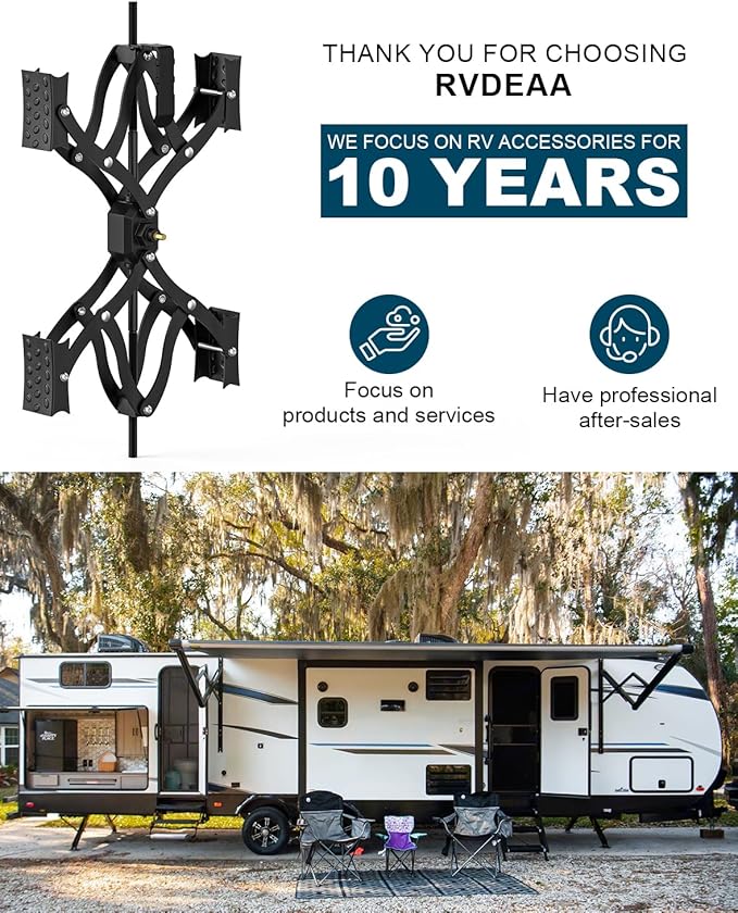 Black X-Shape Wheel Chocks Stabilizer XL [Extended Allow Drill Adjust], Double Sets 4'' to 17'' RV Tire Stabilizers Locked Chocks for Campers Travel Trailers Trucks, Wheel Scissor with Wrench