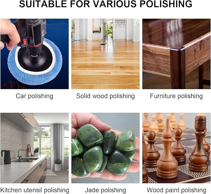 8Pcs Polisher Pad Bonnet (7 to 8 Inches), Soft Microfiber Polishing Buffing Pad Cover, Car Waxing Bonnet Waxer Pads