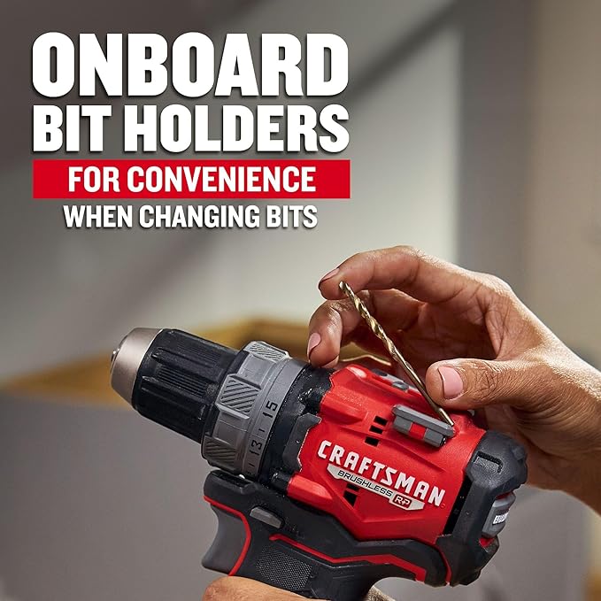CRAFTSMAN V20 1/2 Inch Drill/Driver Kit with 2 Batteries and Charger (CMCD725D2)