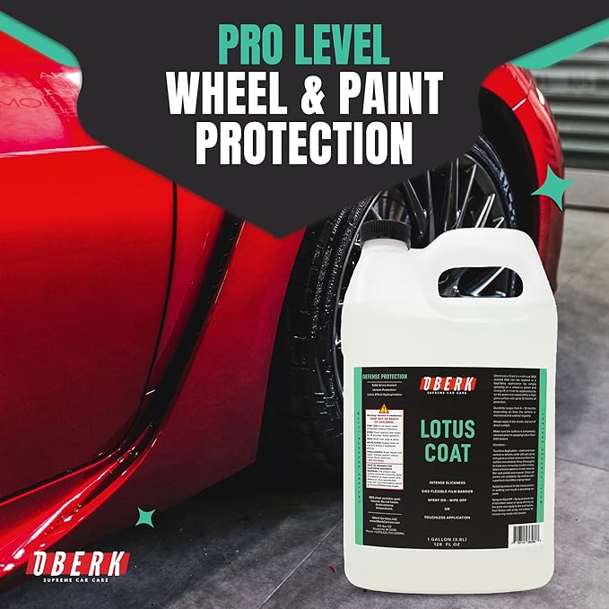 Oberk Lotus Coat SiO₂ Spray Sealant – High Gloss Spray for Cars – Touchless or Wipe-On – Protects Paint, Wheels & Glass – Safe for Coatings – Easy Car Wax Alternative (128 oz)
