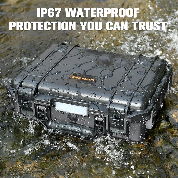 LOTOCASE Case for NOCO Boost X GBX155 & GB150 – Waterproof Hard Shell Carrying Case with Custom Pre-Cut Foam, Shockproof Protective Travel Box Compatible with NOCO GBX155/GB150 UltraSafe Jump Starter