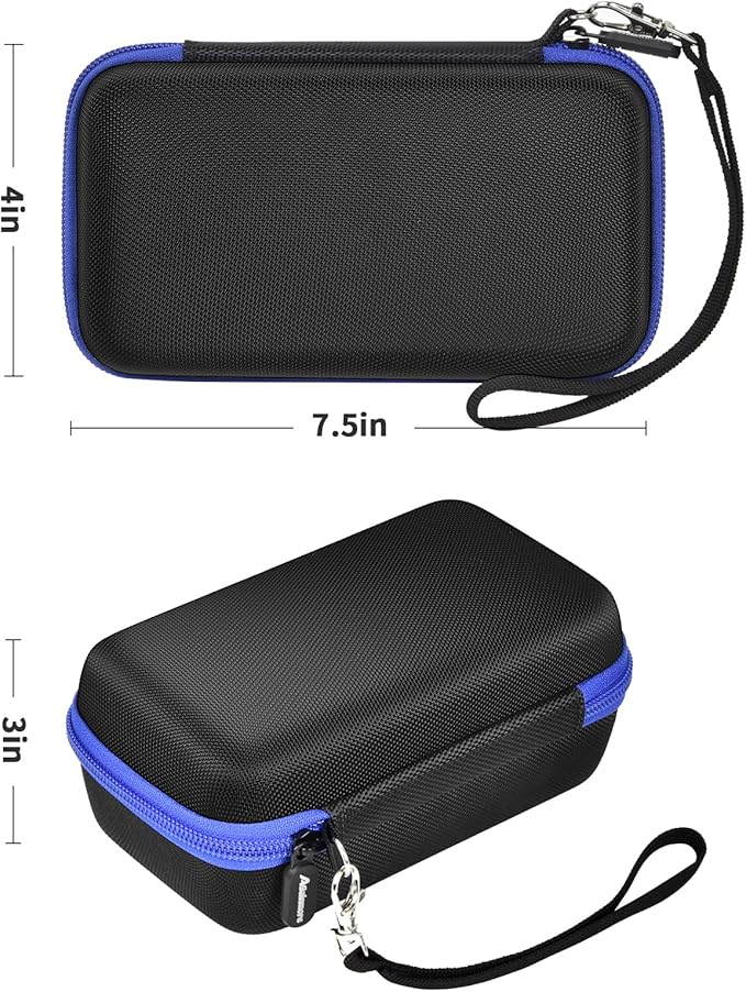 Tire Inflator Case for Hafuloky/ for LOLSSA/ for EMSON for Bullseye Pocket Air Compressor, Portable Cordless Car Tire Pump Travel Storage Bag with Mesh Pocket for Pressure Gauge Accessories(Box Only)