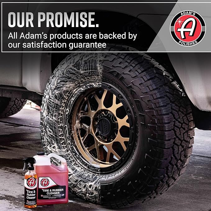 Adam's Polishes Tire & Rubber Cleaner (16 oz) - Removes Discoloration From Tires Quickly - Works Great on Tires, Rubber & Plastic Trim and Rubber Floor Mats