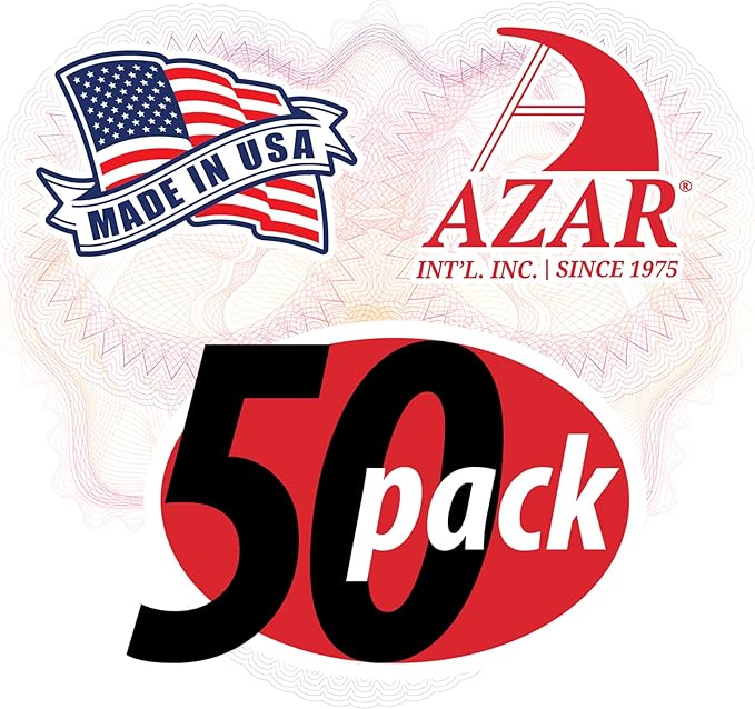 Azar Displays 800002-C Pack of 50 Clear Pegboard Hooks (Also Available in Black & White) - 2” Pegboard Hook Set (4” & 6” Pegboard J Hooks Also Available) - Polycarbonate Plastic Hooks for Retail