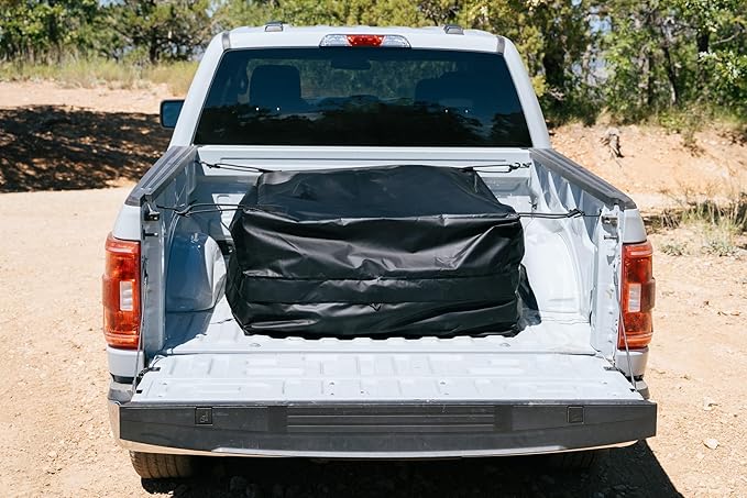 SENYAZON Truck Bed Cargo Bag, Waterproof Pickup Bed Storage, Vehicle Soft-Shell Cargo Carriers, 26 Cubic Feet (51''x40''x22'') Heavy Duty Cargo Bag with 4 Adjustable Bungee Cords