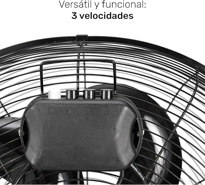 Taurus FLASH 20” Industrial Floor Fan | High Velocity Metal Grill Fan with Aerodynamic Plastic Blades | Powerful Quiet Air Circulator for Garage, Patio, Gym or Workshop, Adjustable Tilt