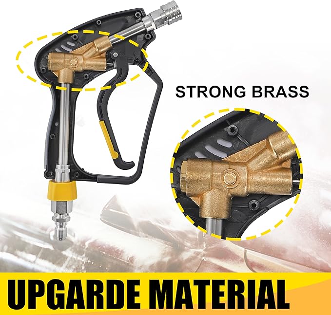 Tool Daily Foam Cannon with Pressure Washer Gun 5000 PSI, Power Washer Gun with 3/8'' Swivel Quick Connector, Adjustable Foam Blaster, M22 and 1/4 Inch Quick Connect, 1.5 Liter