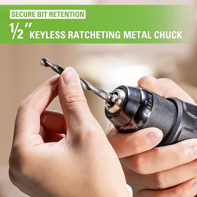 Greenworks 24V Cordless Brushless 1/2" Drill Driver (Metal Chuck /800 in.-lbs. /21 Clutch Position/LED Light), Tool Only