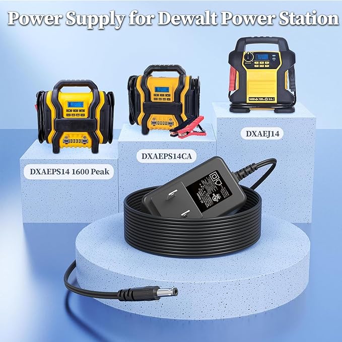 Charger for Dewalt DXAEPS14 DXAEPS14CA 1600 1400 011-2070-4 Peak Jump Starter Power Cord AC Adapter DC Adaptor Supply