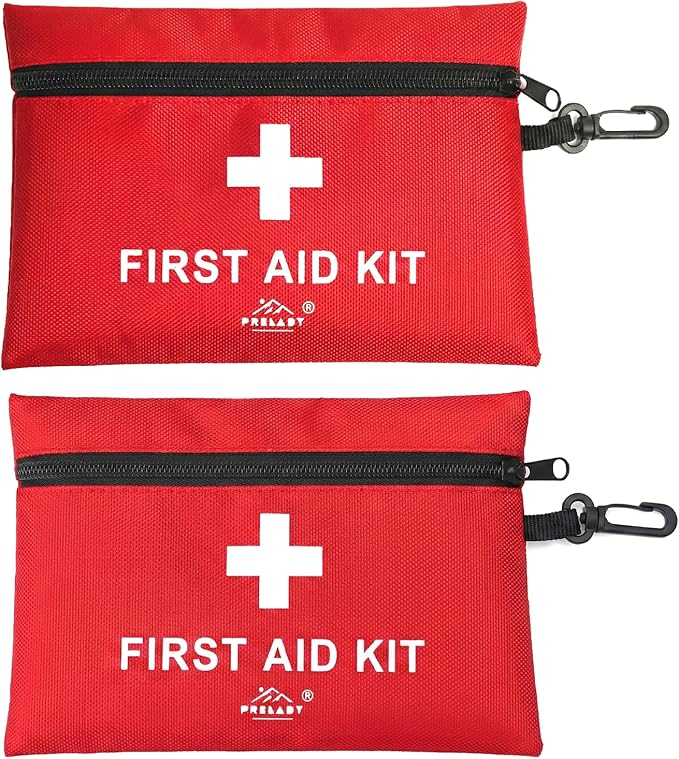 2Pack 152 Piece Small First Aid Kit, Travel Size First Aid Kit TSA Approved, Mini Forst aid kit for Home, Car, Travel, Camping, Truck, Sports, Office, Hiking Med Kit for Backpack;Gift for Grandma.
