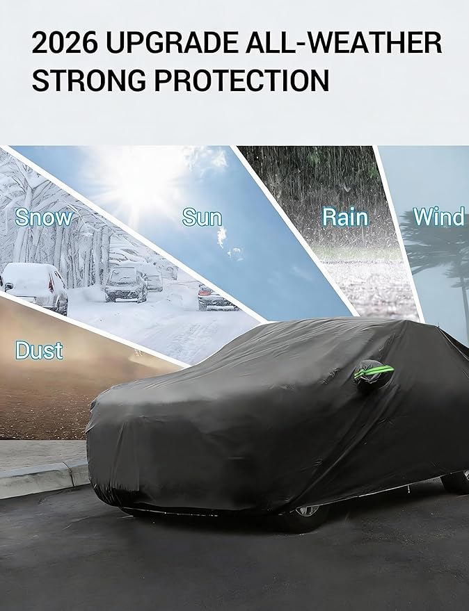 Proadsy Car Cover Custom Fit for Kia Seltos 2021-2025 2026, Waterproof All Weather for Automobiles, Full Exterior Cover Rain Snow Sun Protector Indoor Outdoor Car Cover