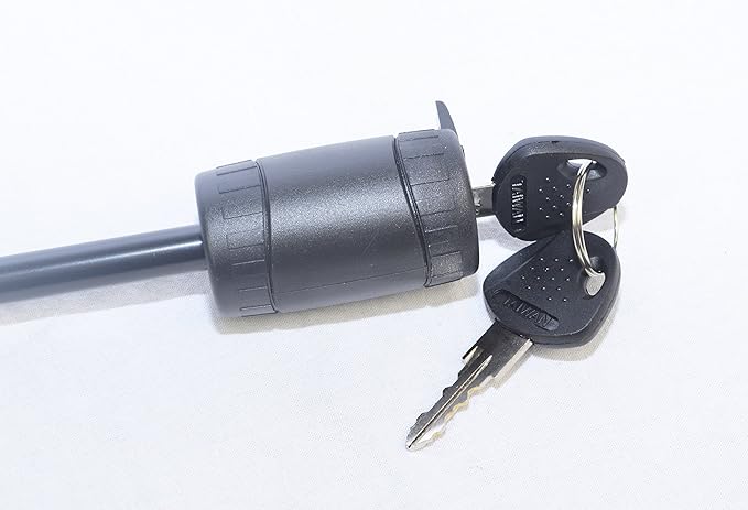 Heininger Advantage Threaded Hitch Bolt & Lock – Replacement for Thule Snug Tite Hitch Lock, Anti-Rattle Device, Fits 1.25" Receivers, M12x1.75 Black Bolt, Secure Anti-Theft Design, Durable Lock Head