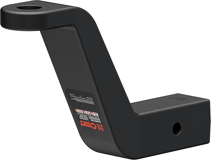 CURT 45460 Commercial Duty Forged Trailer Hitch Ball Mount, 2-1/2-Inch Receiver, 20,000 lbs, 1-1/4-Inch Hole, 8-Inch Drop