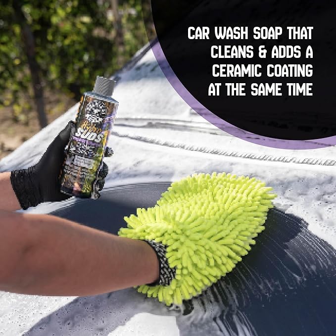 Chemical Guys HydroSuds Ceramic Shine High Foaming Car Wash Soap (Works with Foam Cannons, Foam Guns or Bucket Washes) For Cars, Trucks, Motorcycles, RVs & More, 32 fl oz, Berry Scent - CWS21232