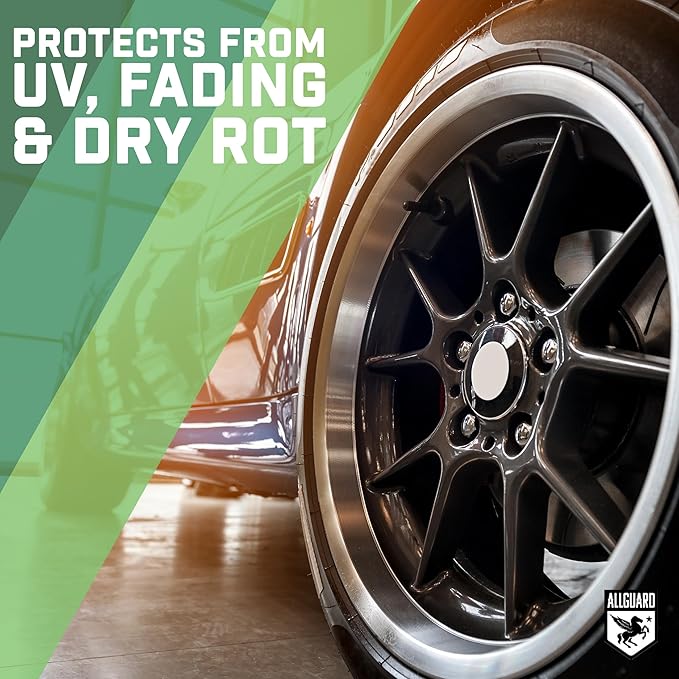 Tire GSS – XiO2™ Tire Shine Spray with Graphene Forms Tri-Molecular Bond to Rubber – Water-Resistant, Long-Lasting Protection – Satin Black Finish – Easy, No-Sling Application with Applicator Pad