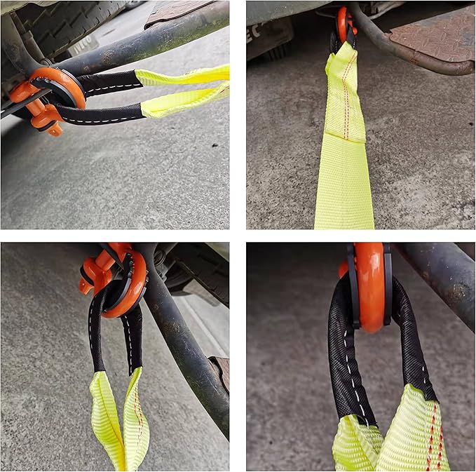 HFS(R) Yellow Tree Saver, Winch Strap, Tow Strap 30,000 Pound Capacity (3X8FT)