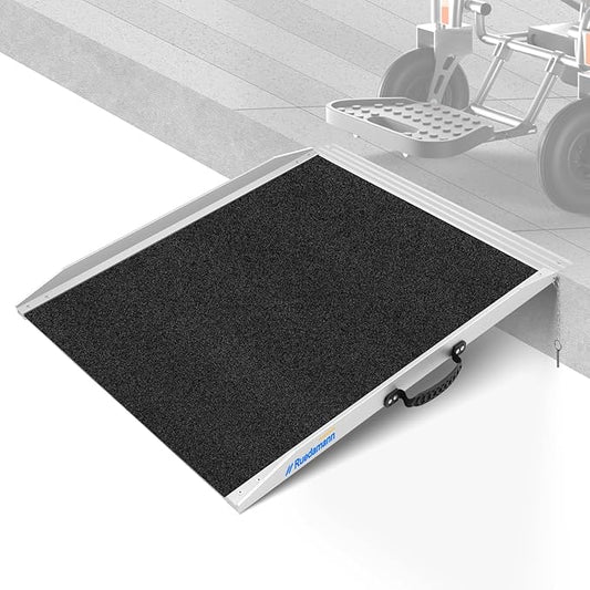 Ruedamann 3FT Wheelchair Ramp, Non-Slip Ramps for Wheelchairs for Home, 600 Lbs Load Capacity, Aluminum Portable Ramps for Wheelchairs, Scooters, Ebikes, Curbs, Doorways