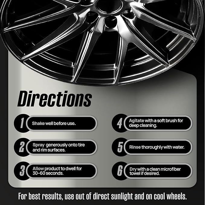 Magic Finish Wheel Cleaner (16 fl oz) – Premium Wheel Cleaner Spray for Brake Dust and Grime with Fast Cling Formula – Car Cleaning Supplies for Chrome, Alloy, Painted Wheels & Powder-Coated Finishes