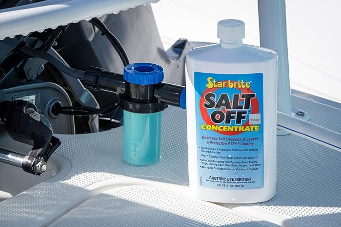 STAR BRITE Salt Off Kit – Applicator & 32 OZ Concentrate for Marine Engine Flush & Salt Removal on Boats, Trailers, Fishing Gear, Dive Equipment, and More